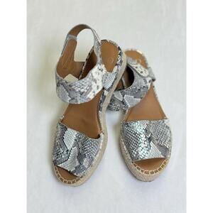 Franco Sarto "Oak" Women’s Sz 7.5 Ocean Wave Espadrille Platform Sandal